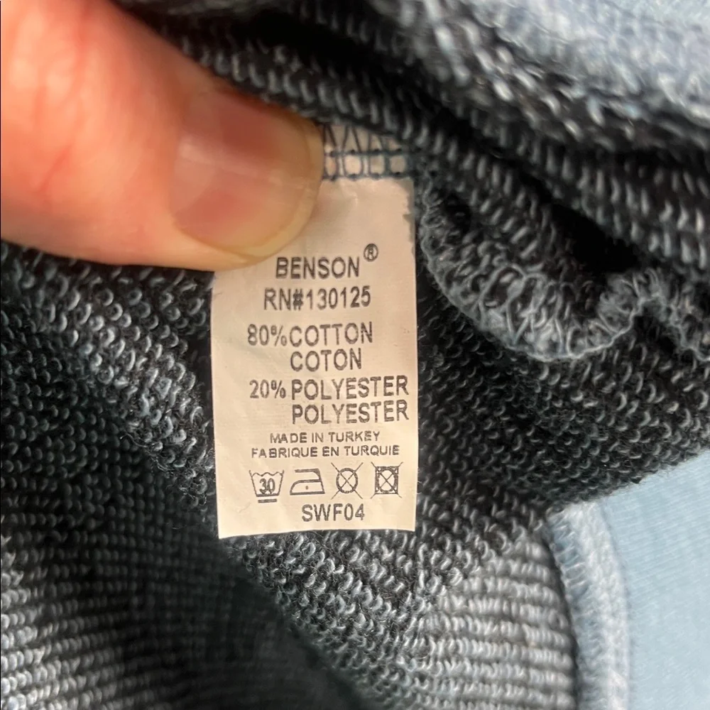 BENSON‎ Whistler French Terry Crewneck in Sapphire Blue.